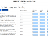 Cement Usage Calculator