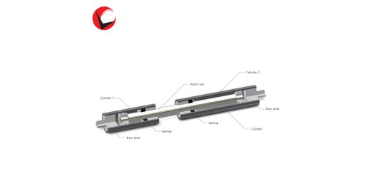 Double-stroke gas springs stainless steel V2A (AISI 304)